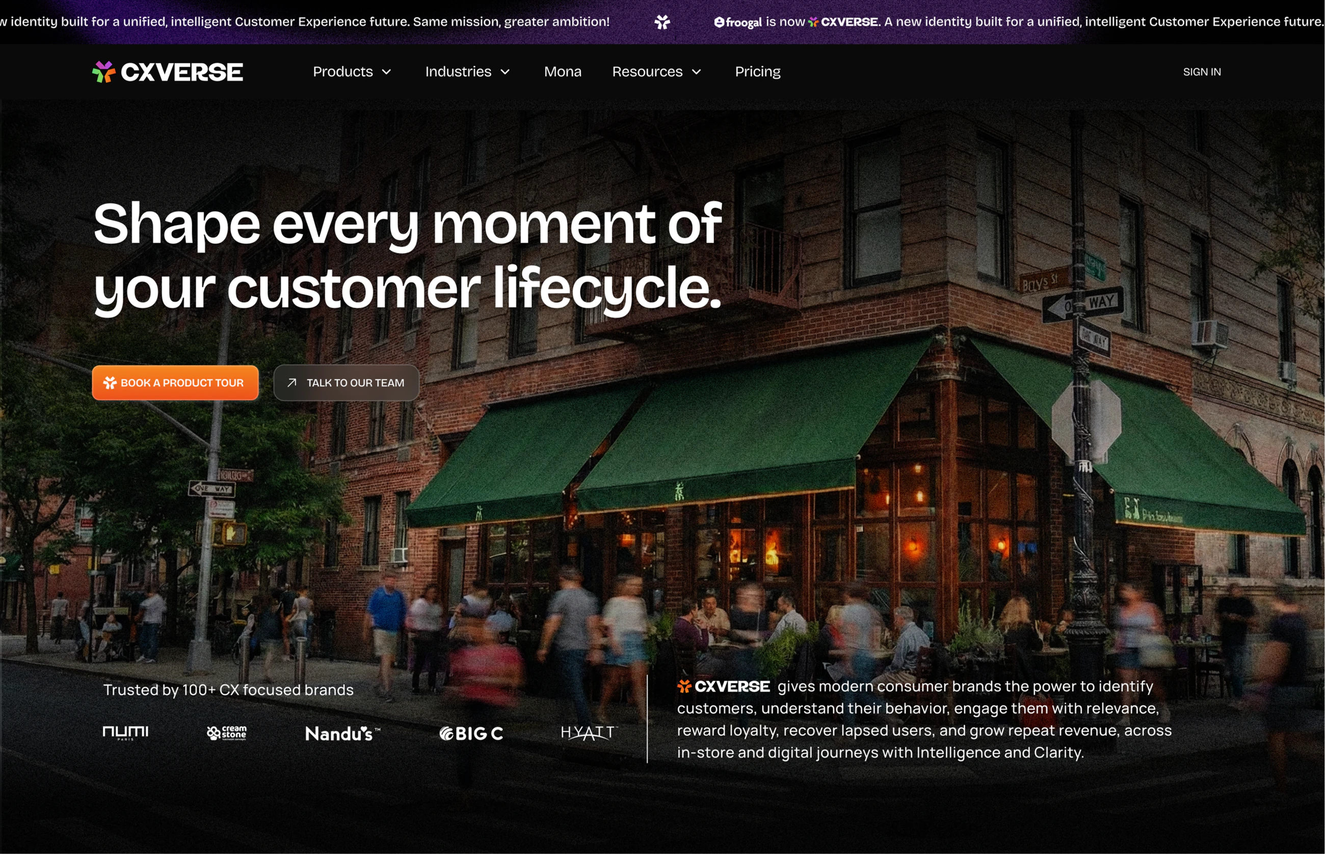 Homepage hero