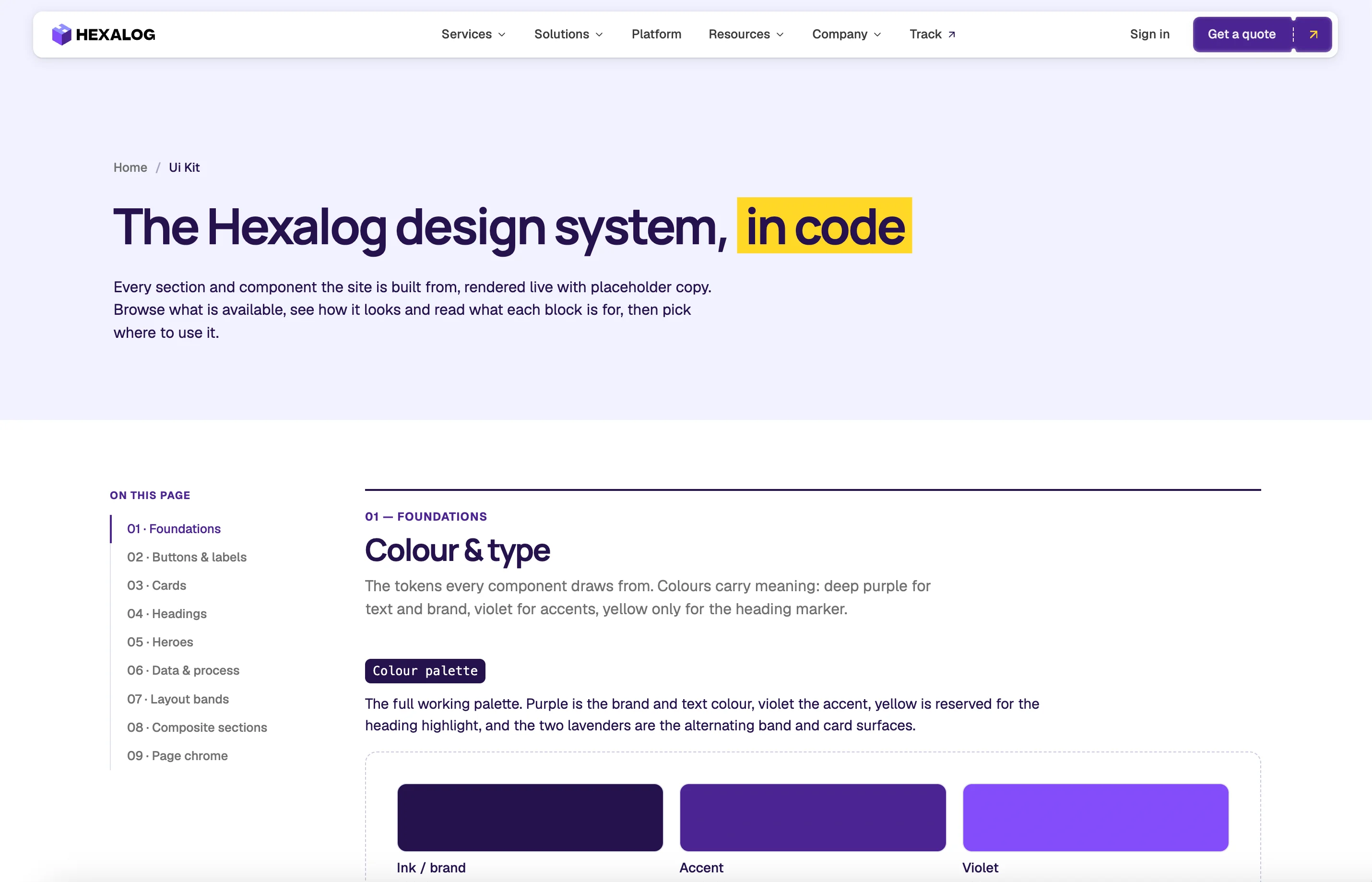Design system in code