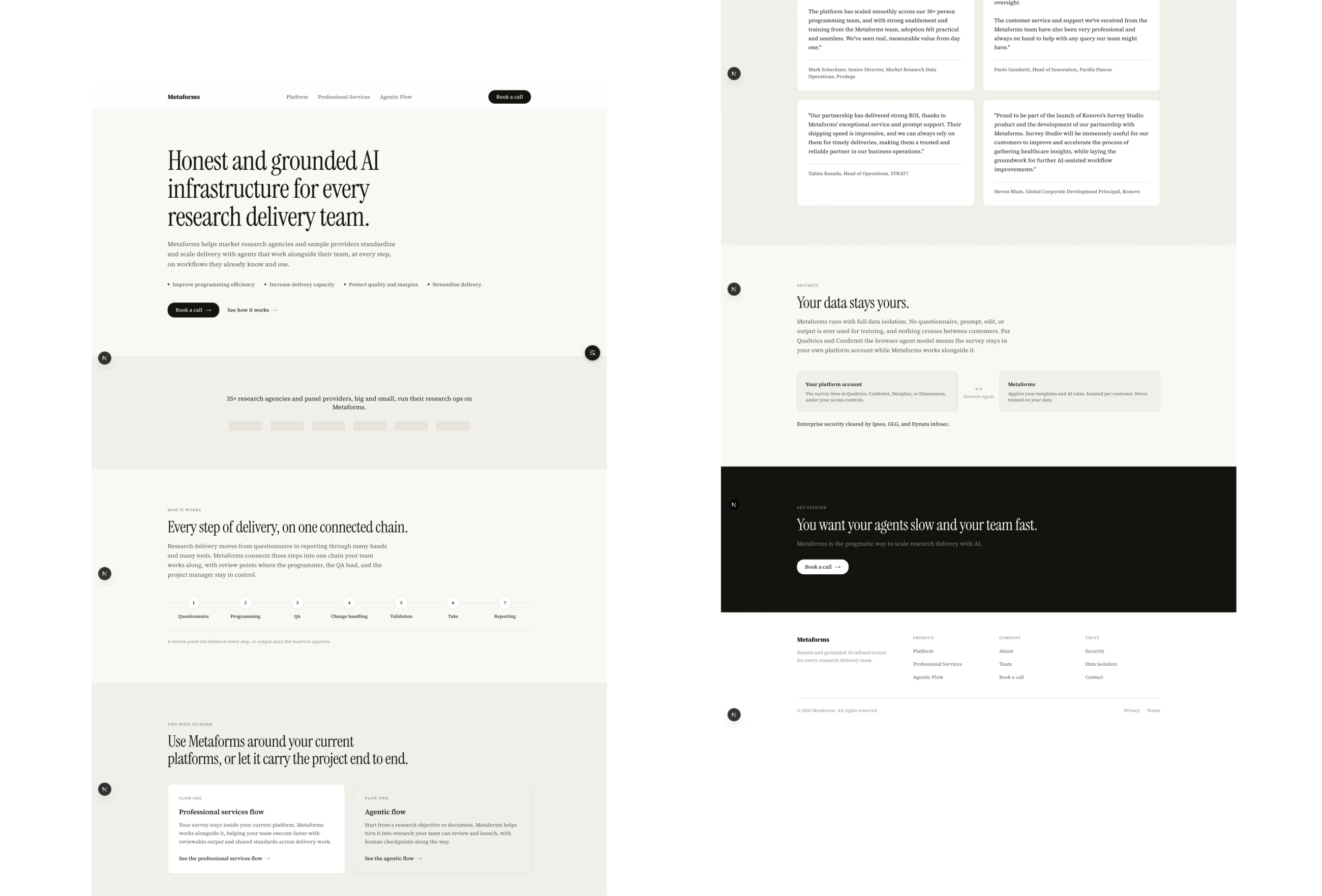 Homepage wireframes