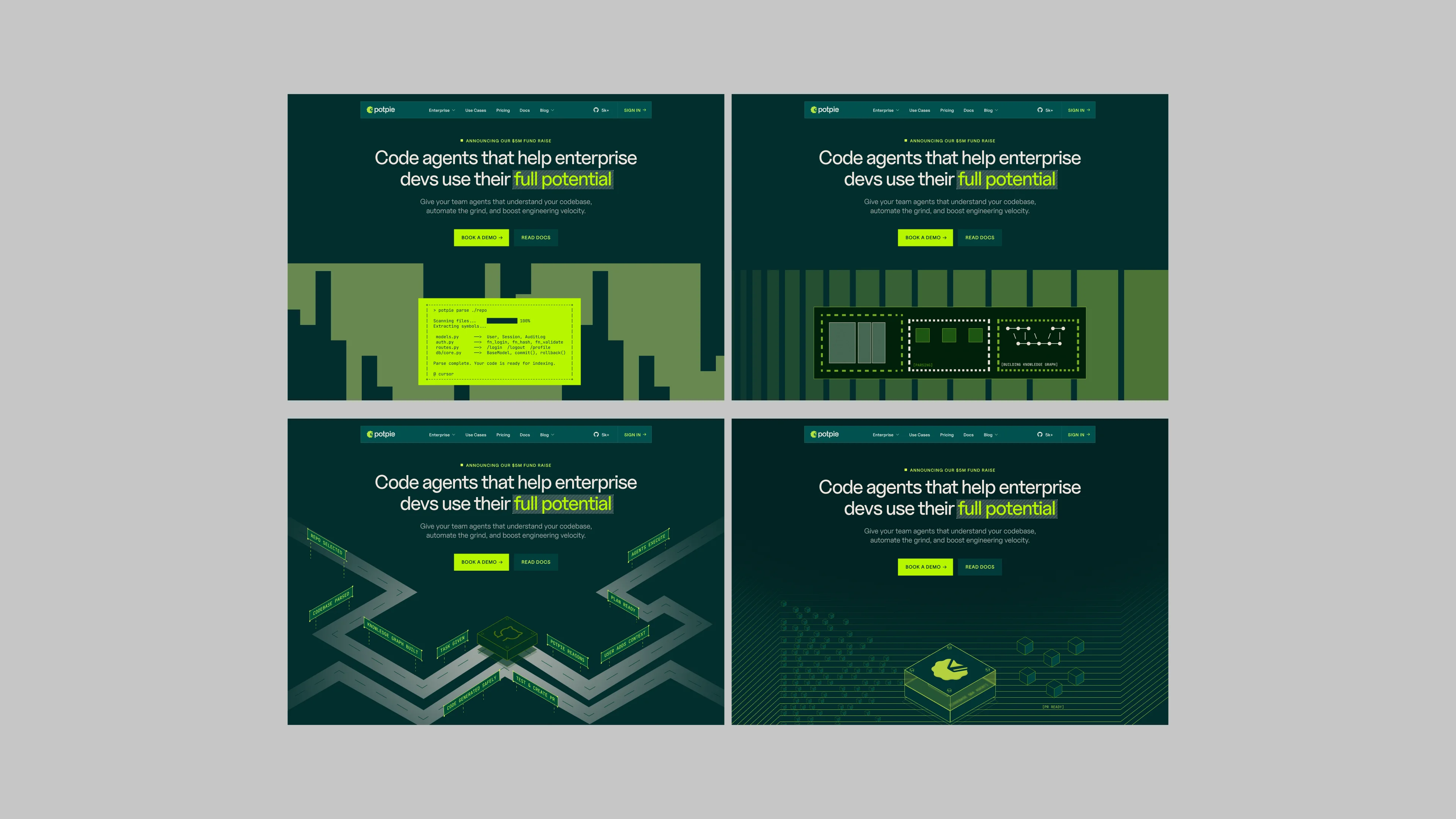 Figma workspace, iterations across pages