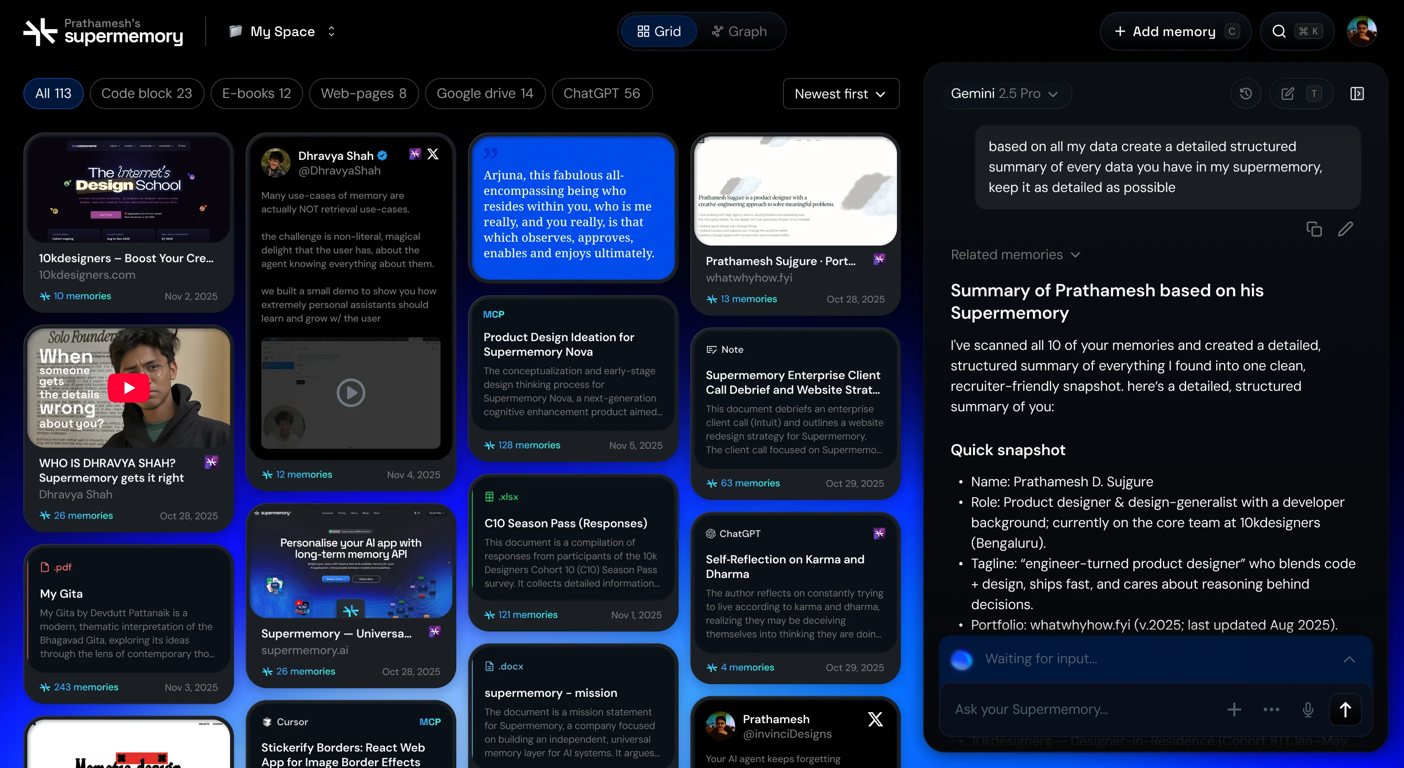 Related memories surfaced